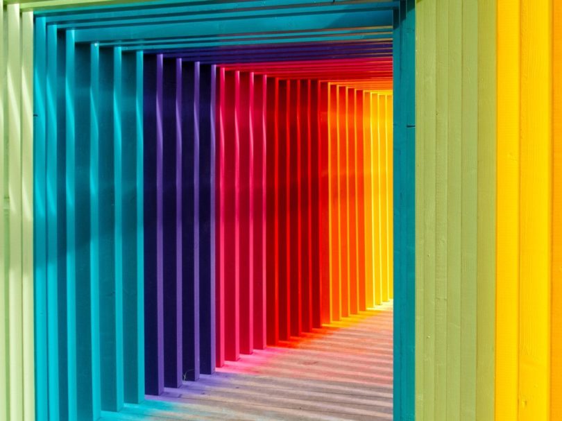 multicolored wall in shallow focus photography