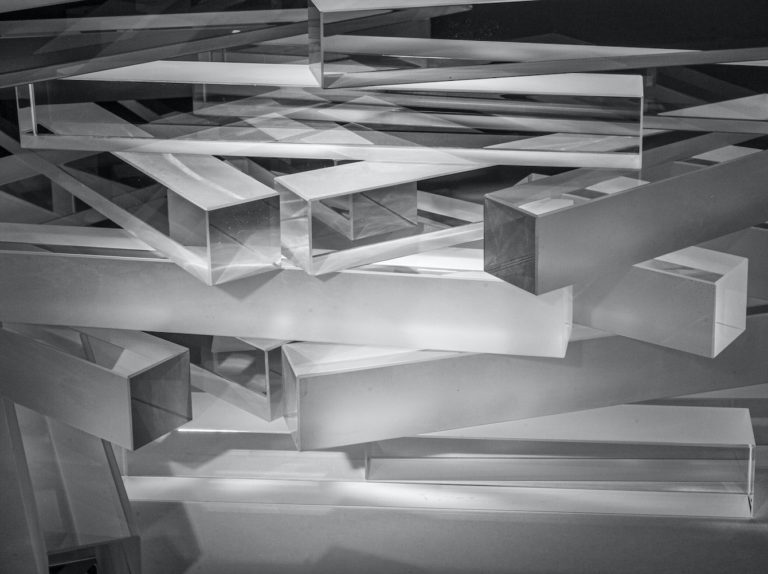 white and black abstract painting