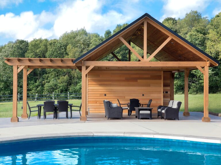 patio bistro set beside pool