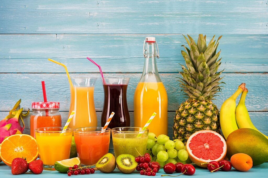 nutrition, fruits, juice