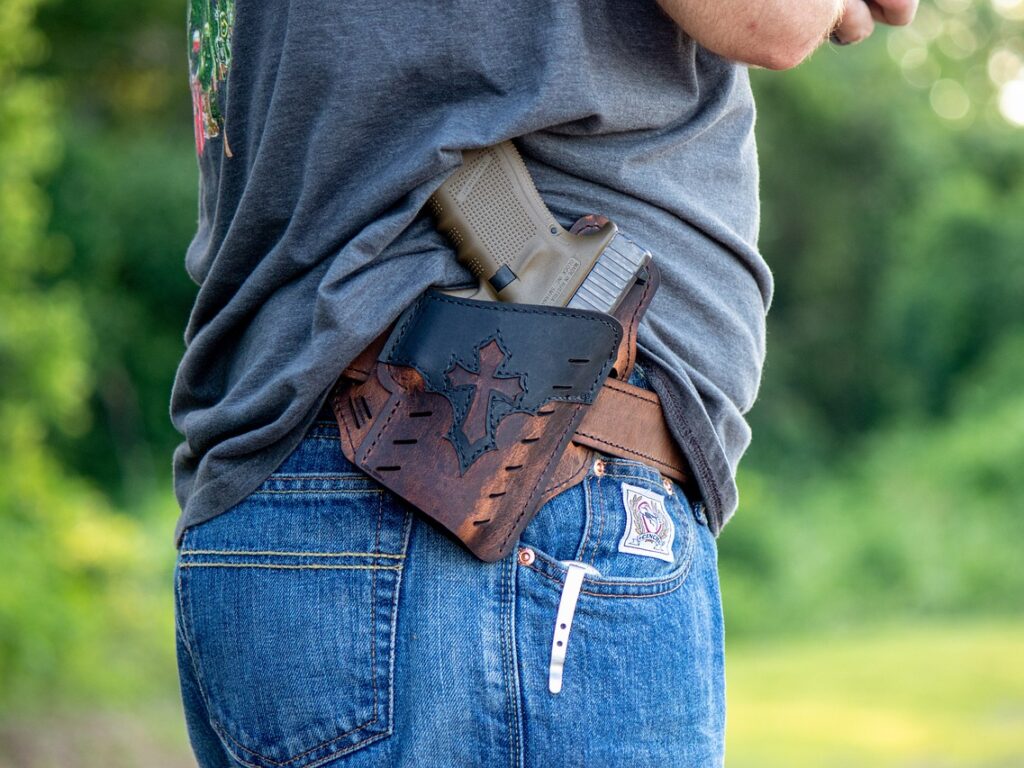 gun belt, carry holster, gun holster